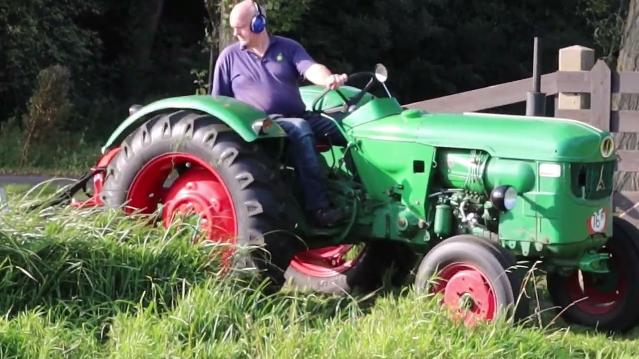 Deutz D4005 maaien met Knegt klepelmaaier 01-10-2023