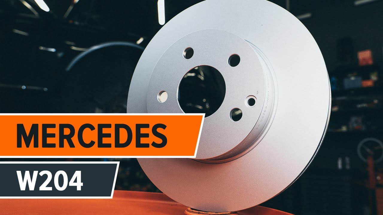 How to change front brake discs on MERCEDES W204 [TUTORIAL AUTODOC]