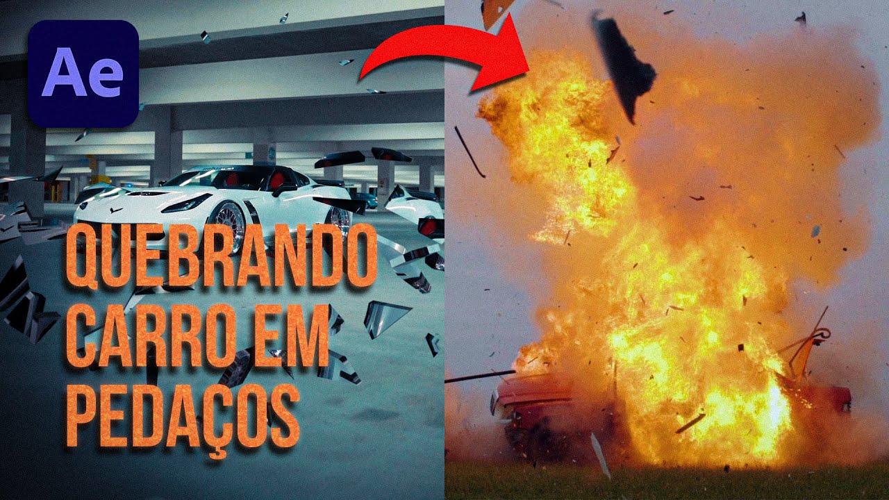 QUEBRANDO CARRO EM PEDA&Ccedil;OS COM AFTER EFFECTS