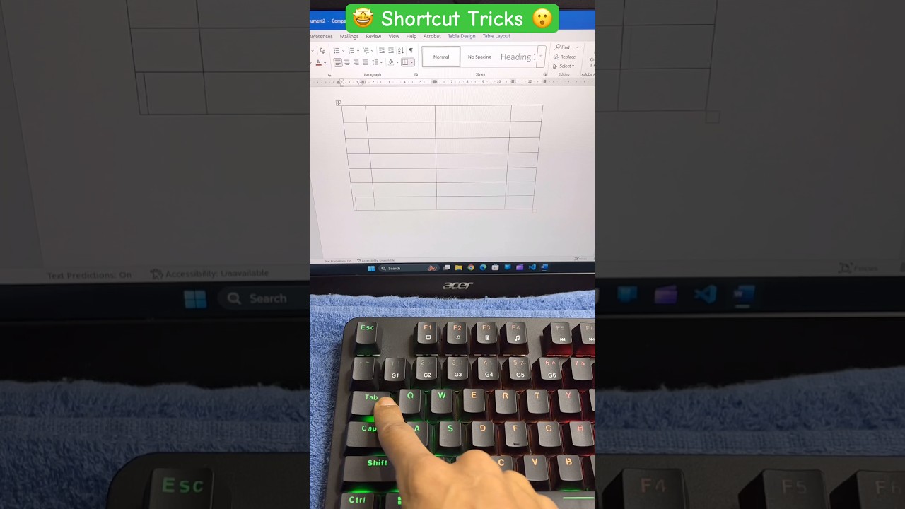 Computer 🖥️ Shortcut Key for Create table in Word with Symbols #keyboard #shortcutkeys #windows
