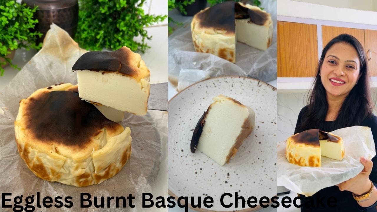 बाहर 3000 rs/ में मिलने वाला Cake आज घर पर बनाया, Husband को बहुत पसंद आया | Burnt Basque Cheesecake
