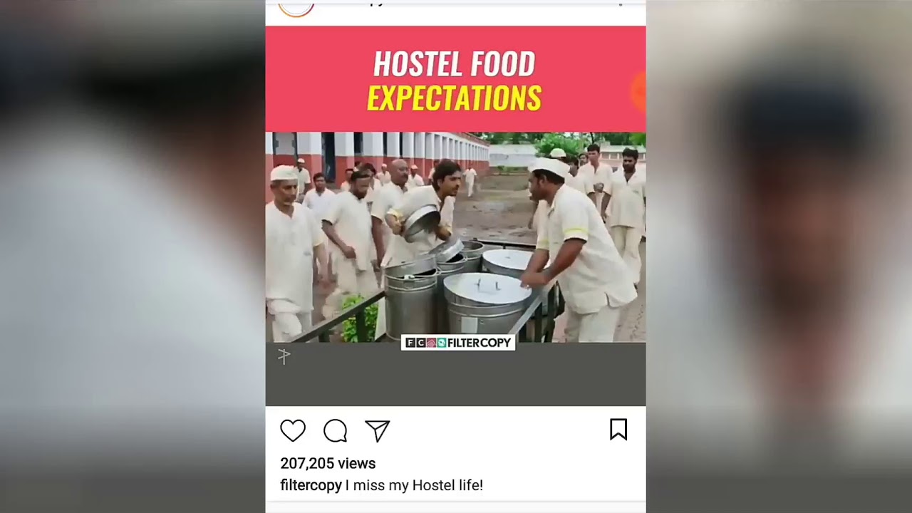 Hostel food expectations Vs reality