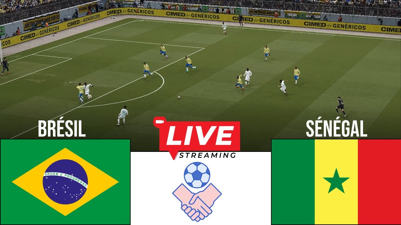 🔴Br&eacute;sil contre S&eacute;n&eacute;gal en direct | Matchs amicaux internationaux 2025 - Simulation Pes21 aujourd'hui
