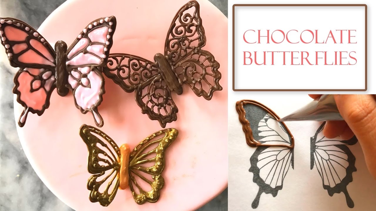 How to Make Chocolate Butterflies | Piped Filigree Designs