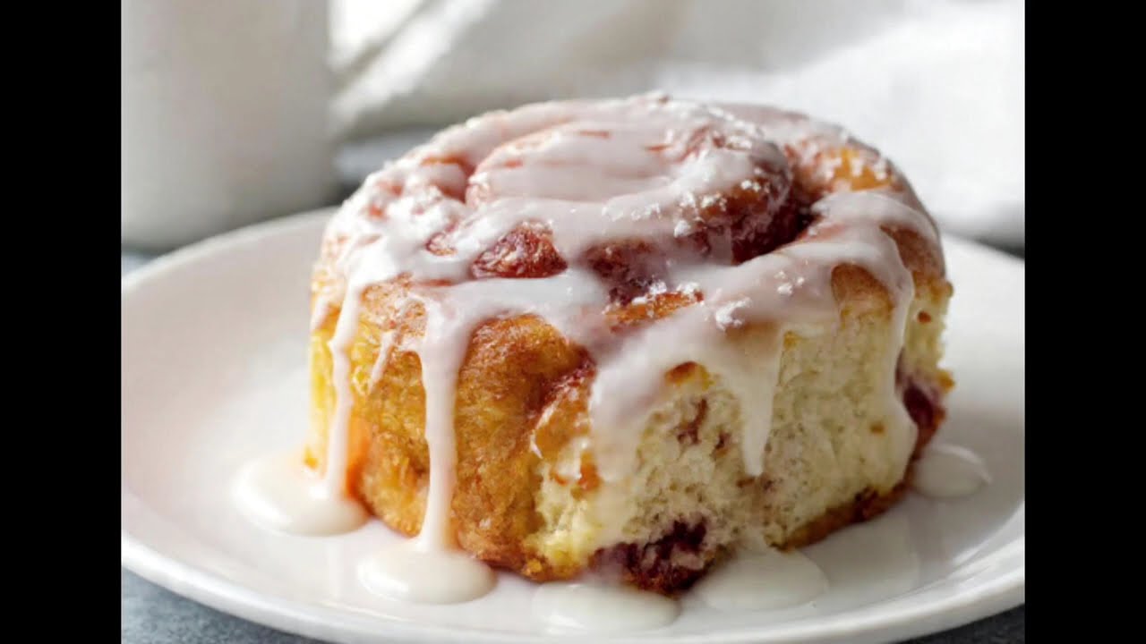 Raspberry Sweet Rolls with Lemon Glaze