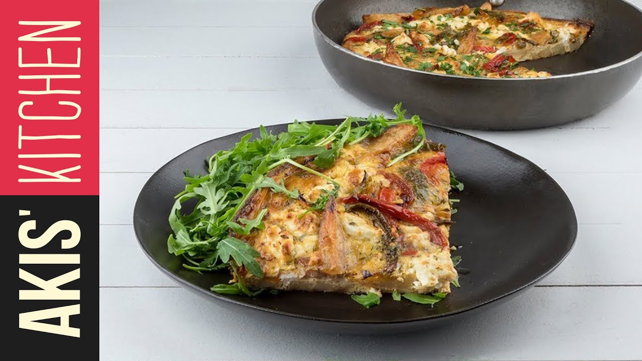 Potato & feta cheese frittata | Akis Petretzikis