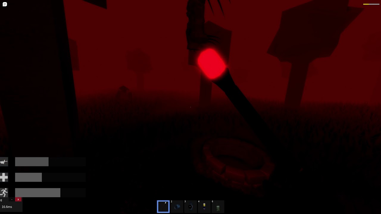 The rake with power on | (the stun stick turns on)