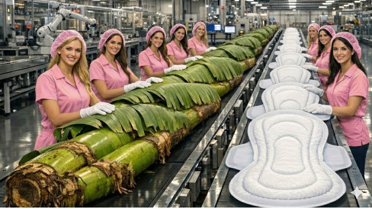 Inside a Modern Banana Fiber Factory: High-Tech, Eco-Friendly Sanitary Pad Manufacturing Process