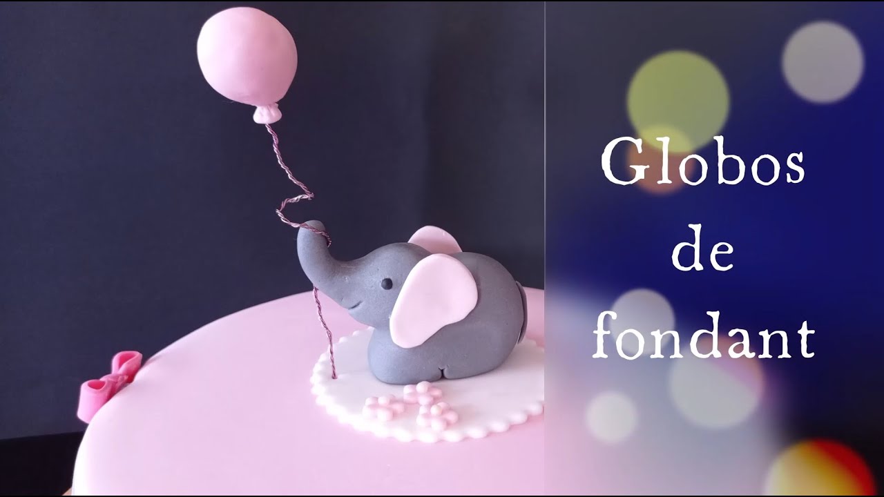 Cómo hacer globos de fondant,plastilina,porcelana fría.How to make cold porcelaine, fondant balloons