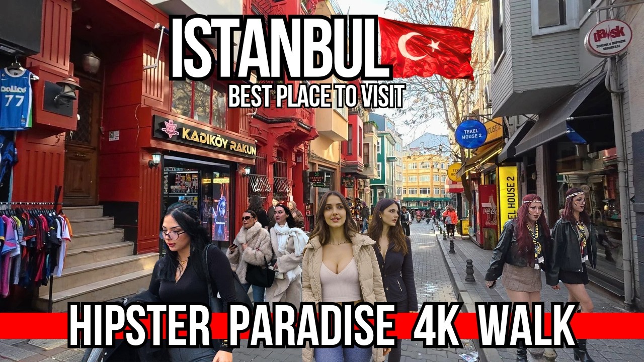 Real Istanbul 4K Walking Tour 2026 | Kadikoy Hidden Streets, Cafes, Bars & Vibrant Market District