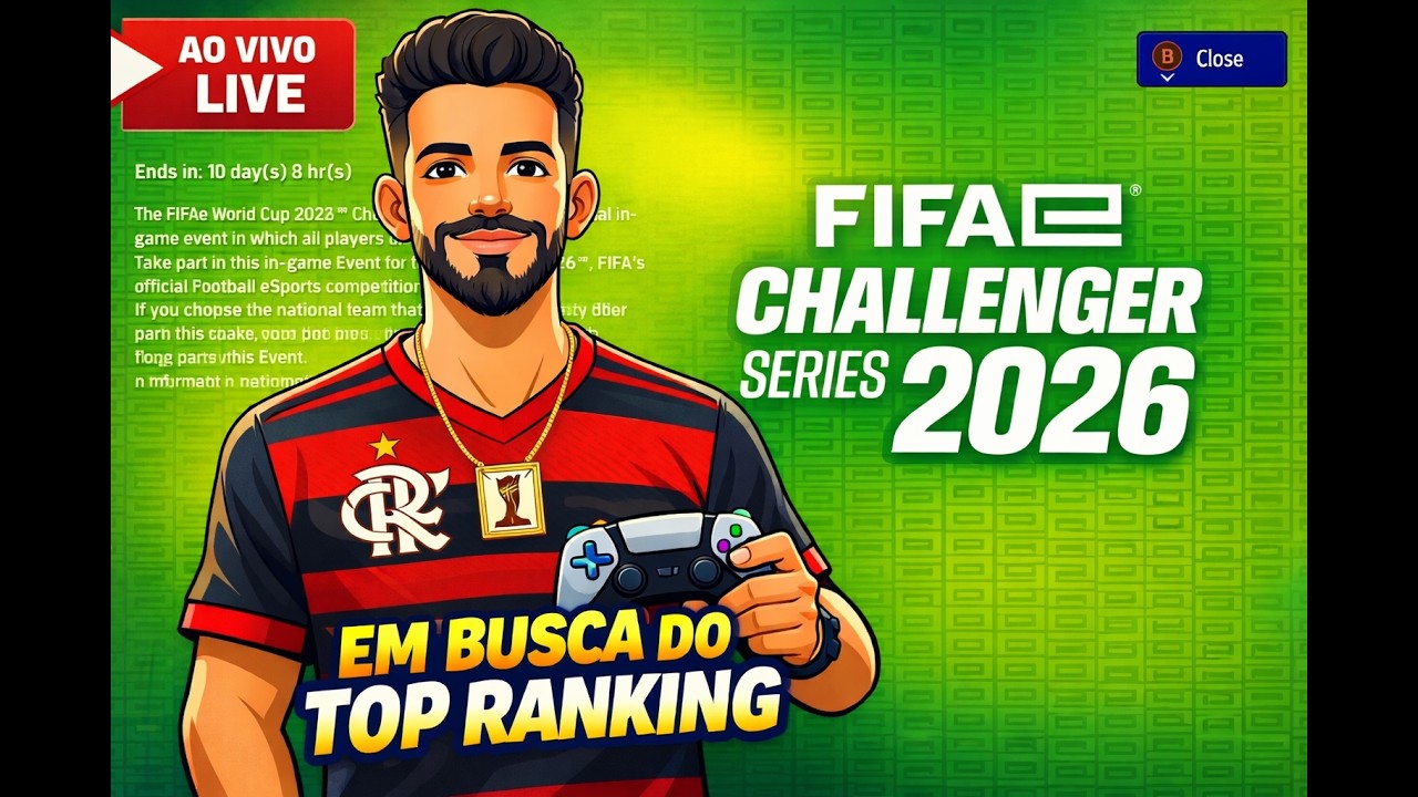 🔴JOGANDO EVENTO FIFAe/ EM BUSCA DO TOP 1 / LIVE 94🏆