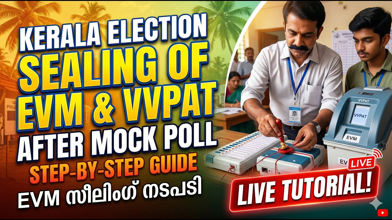 KERALA ELECTION 2026 - EVM & VVPAT SEALING AFTER MOCK POLL |  LIVE TUTORIAL