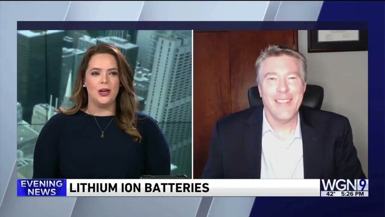 Lithium-ion batteries and facility fires, WGN interview with Dr. Bryan Staley