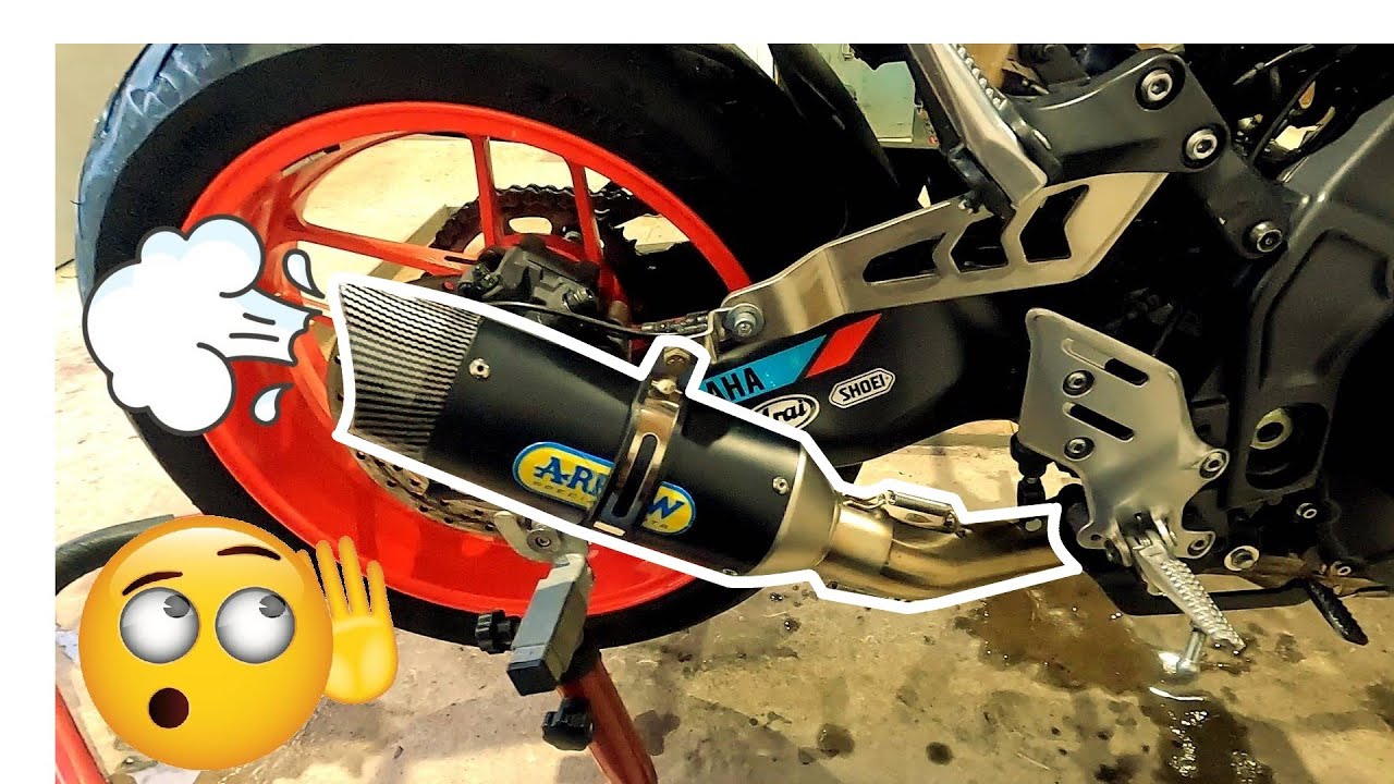 Установил НОВУЮ выхлопную систему Arrow (реплика) на Yamaha MT-09