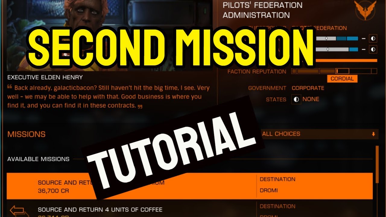 Elite Dangerous Second Mission Tutorial for Beginners
