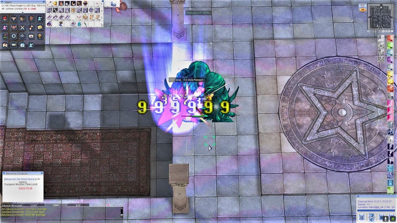 [iRO Chaos] Advance Old Glast Heim “Rune Knight Critical SOLO”