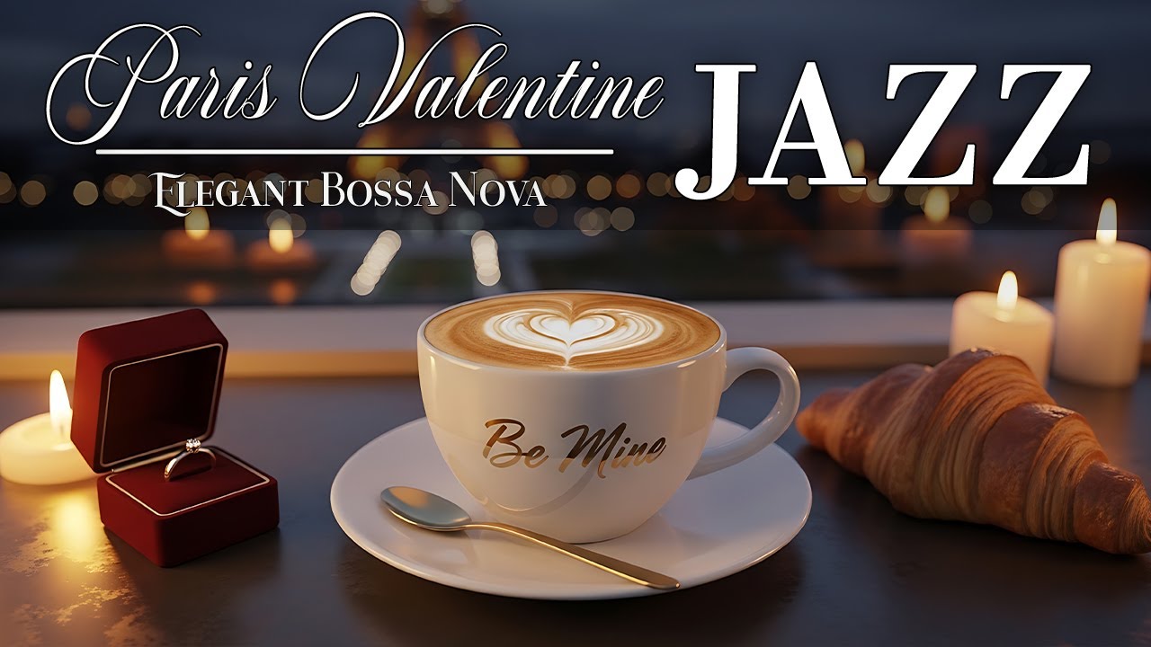 Paris Valentine Jazz ☕🎷 Elegant Bossa Nova Instrumental & Cozy Jazz for Romance & Work