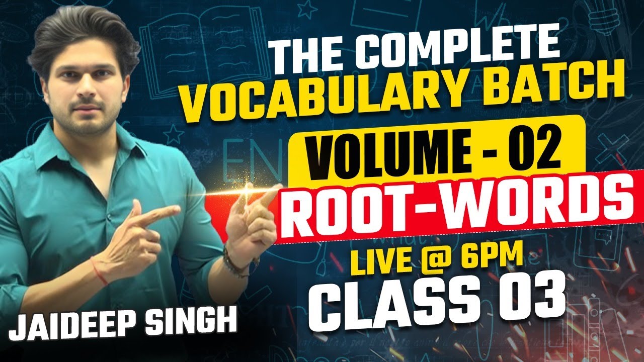 Volume 02 Vocab Batch Class 03 with Mock Test || CGL CPO CHSL MTS CDS…etc by Jaideep sir