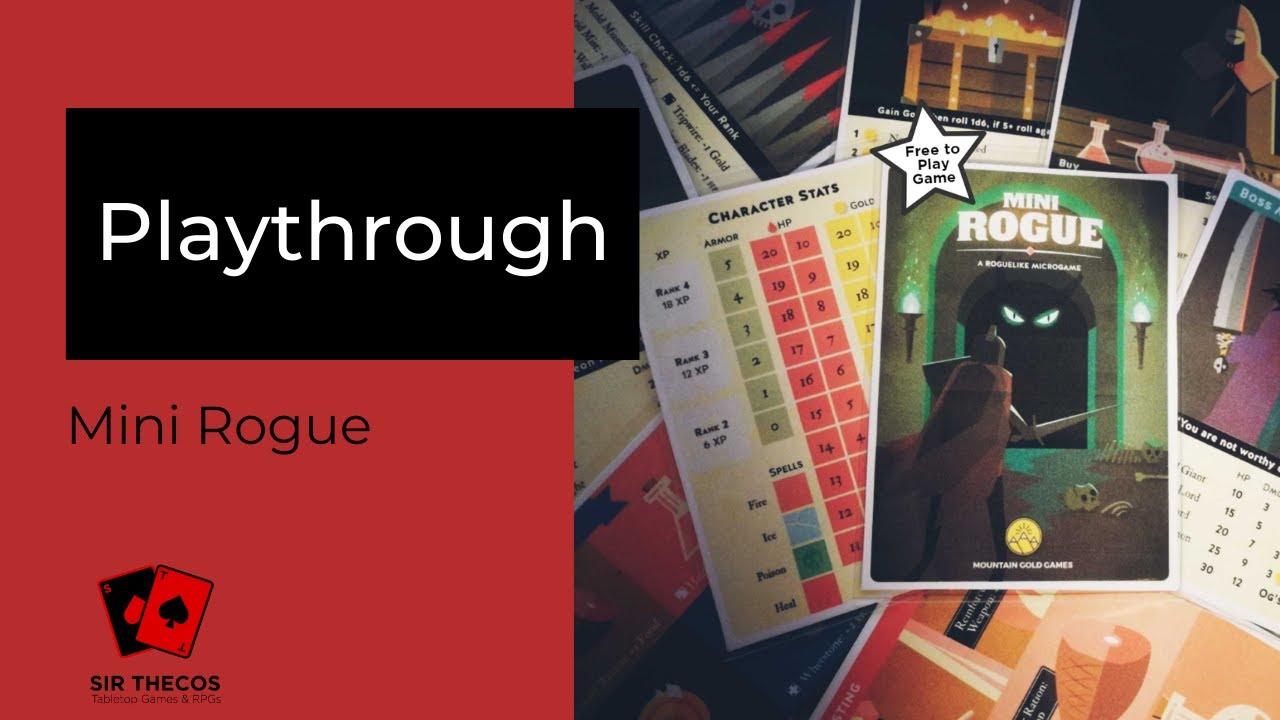 Playthrough | Mini Rogue (Print and Play Version, Free to Play Game)