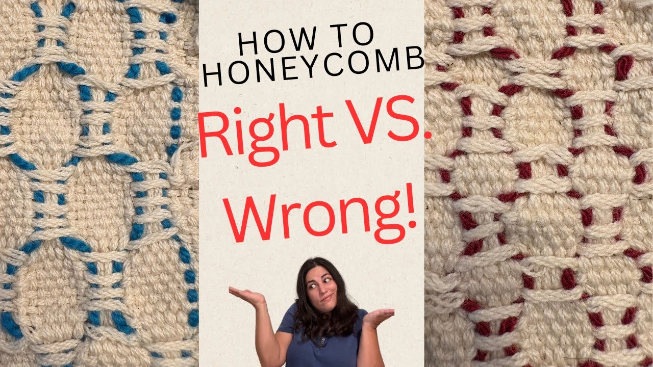 Weaving the Honeycomb Pattern on a Rigid Heddle Loom: Right Way vs. Wrong Way