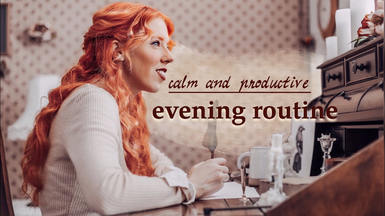 A Cozy Cottage Night Routine  | Productive +  Dark Academia & Vintage vibes 🕯☕️🌙