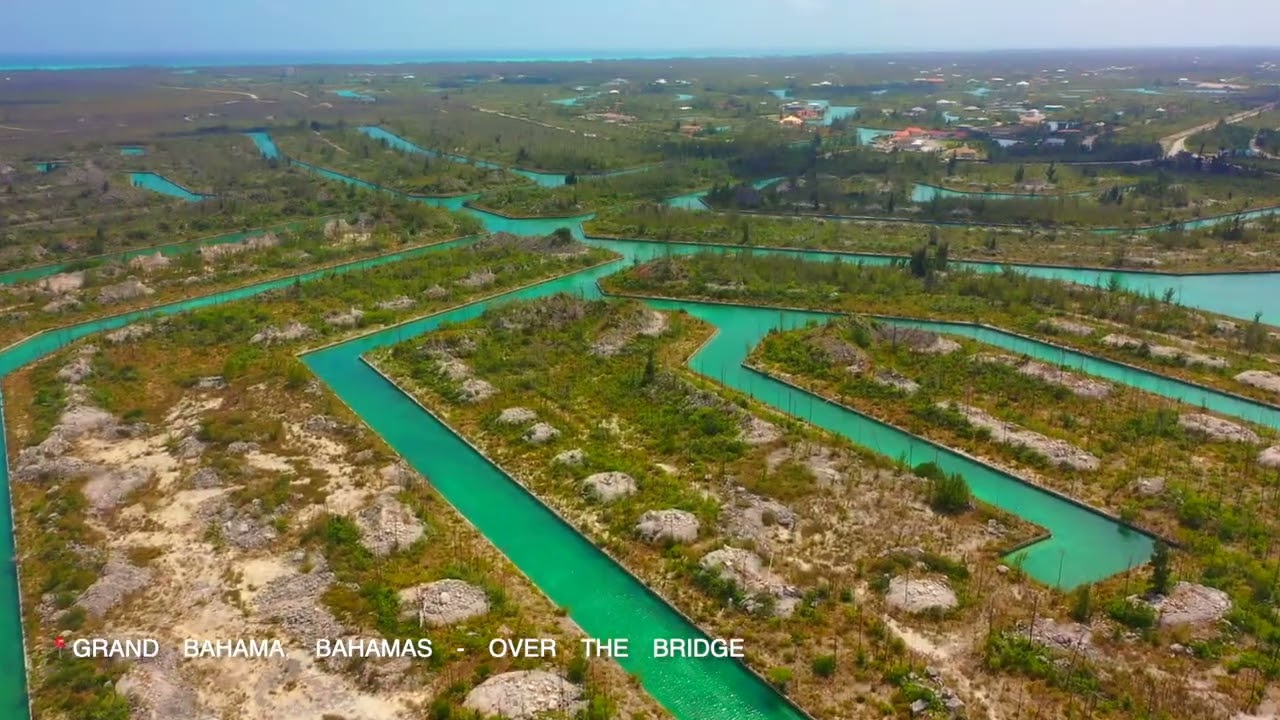 Grand Bahama, Bahamas   Over the bridge | 4k Drone Flyover