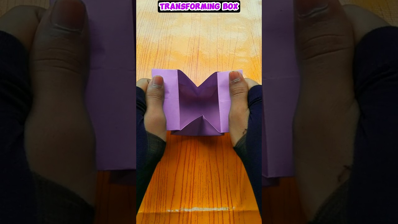 HOW TO MAKE A PAPER BOX THAT OPENS AND CLOSES | EASY PAPER TRANSFORMING BOX MAKING STEP BY STEP |