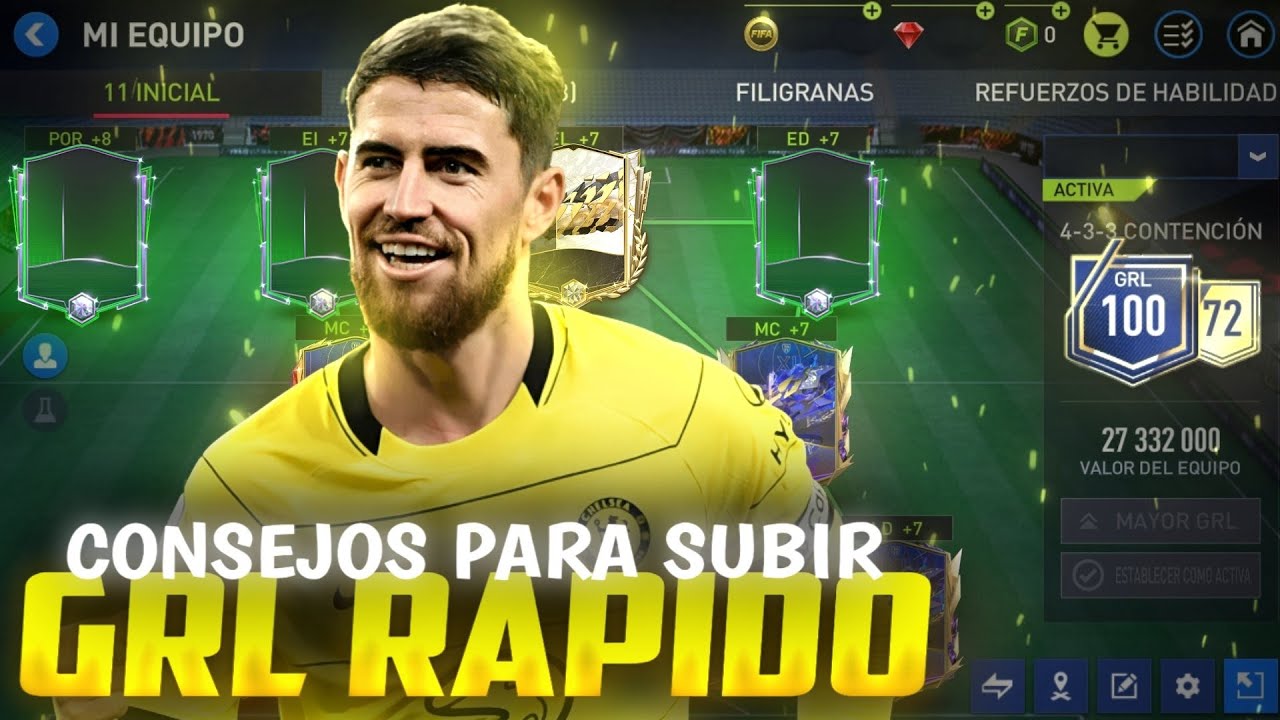 CONSEJOS PARA SUBIR RAPIDO EL GRL Y AVANZAR EL FIFA MOBILE 22 - MAXIMIZA REFUEZOS, NIVELES Y RANGOS