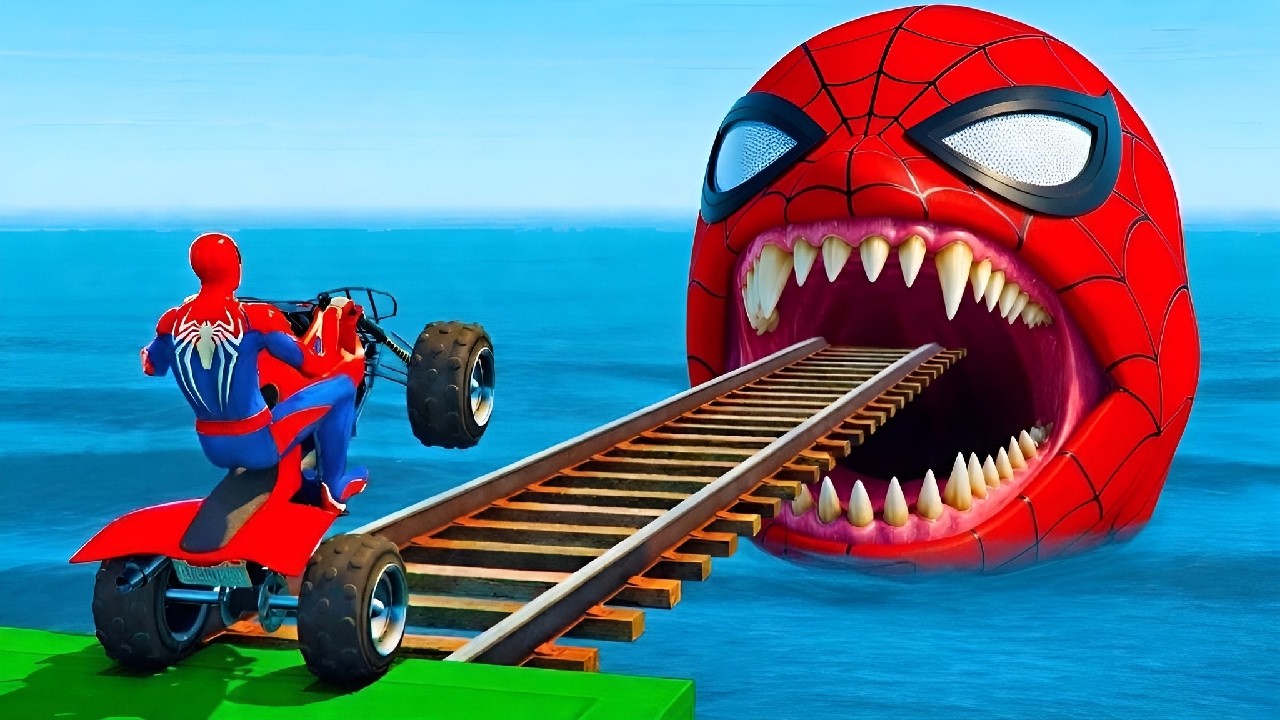 الرجل العنكبوت انقاذ باتمان Spider-Man Rescue batman vs iron man vs venom funny Game GTA 5 superhero