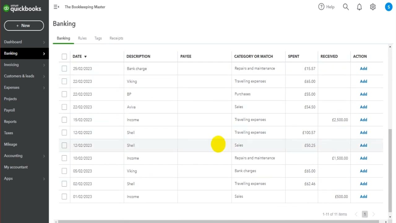 Using Banking Rules and Adding Transactions on QuickBooks Online