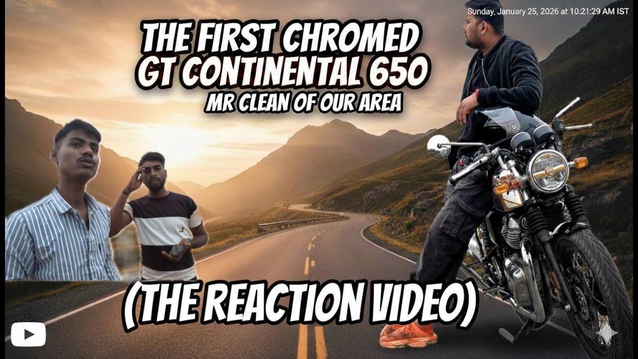 THE FIRST CHROMED GT CONTINENTAL 650 MR CLEAN IN OUR AREA RECORDED BY ME WITH DJI OSMO 5 PRO ACTION