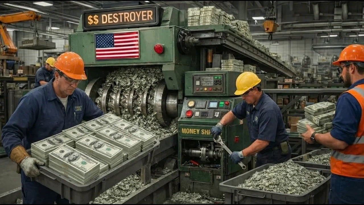 Inside the US Money Destruction Plant: How Billions of USD Become Compost (Full Process)