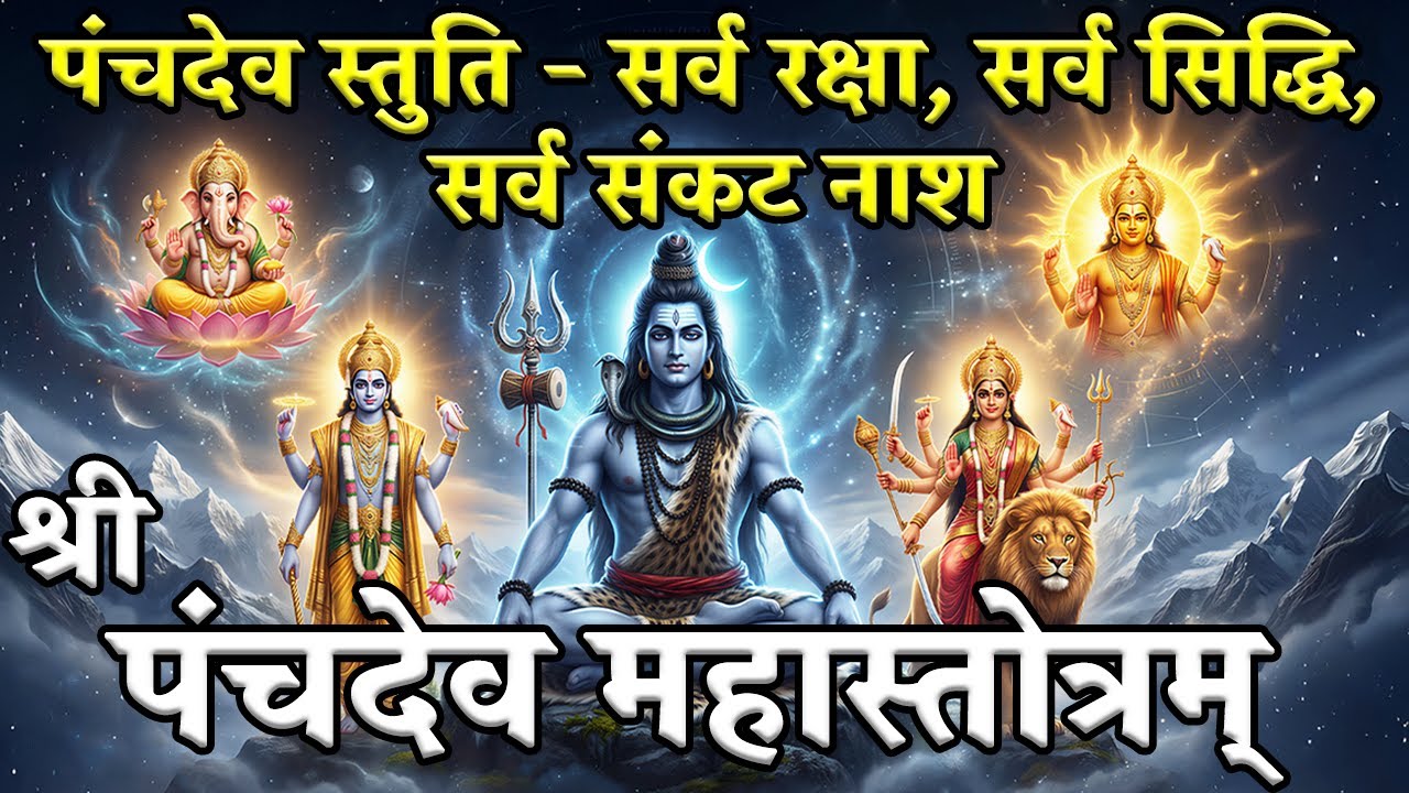 श्री पंचदेव महास्तोत्रम् | Shiv Vishnu Ganesh Durga Surya Dev Stotra | Panchdev Mahastotram