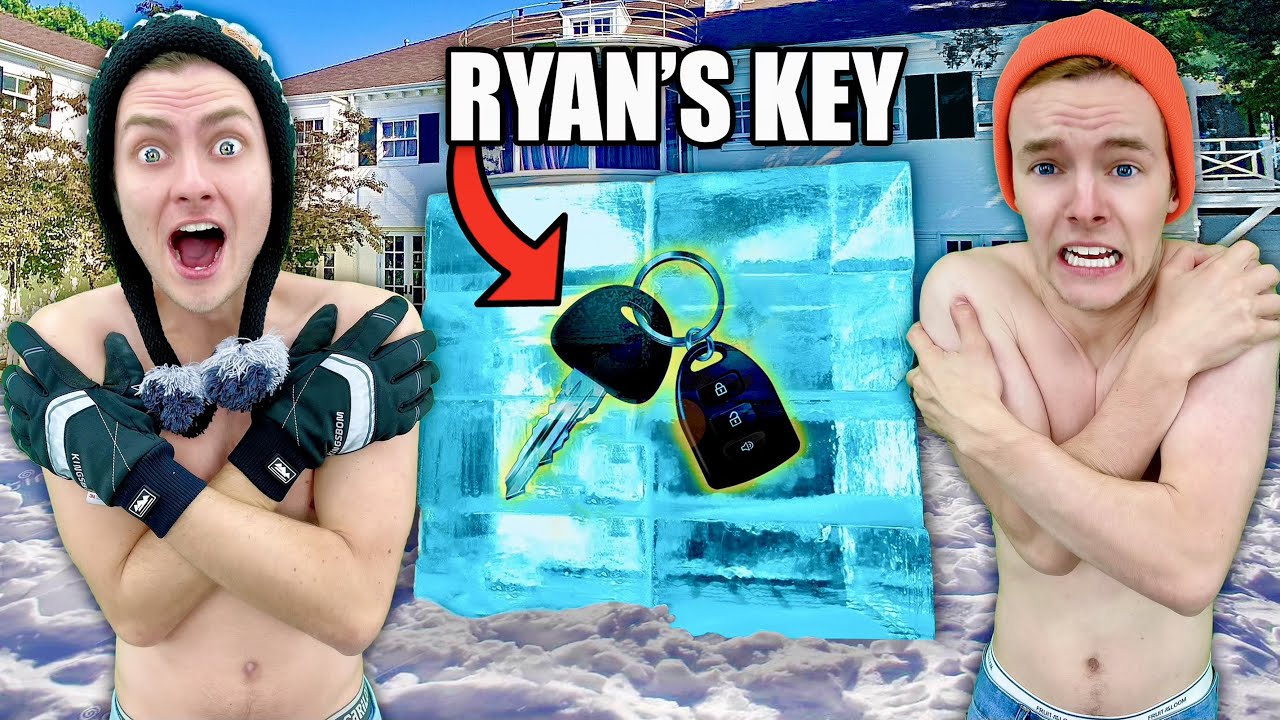 I Froze Ryan’s Car Keys in Ice!!