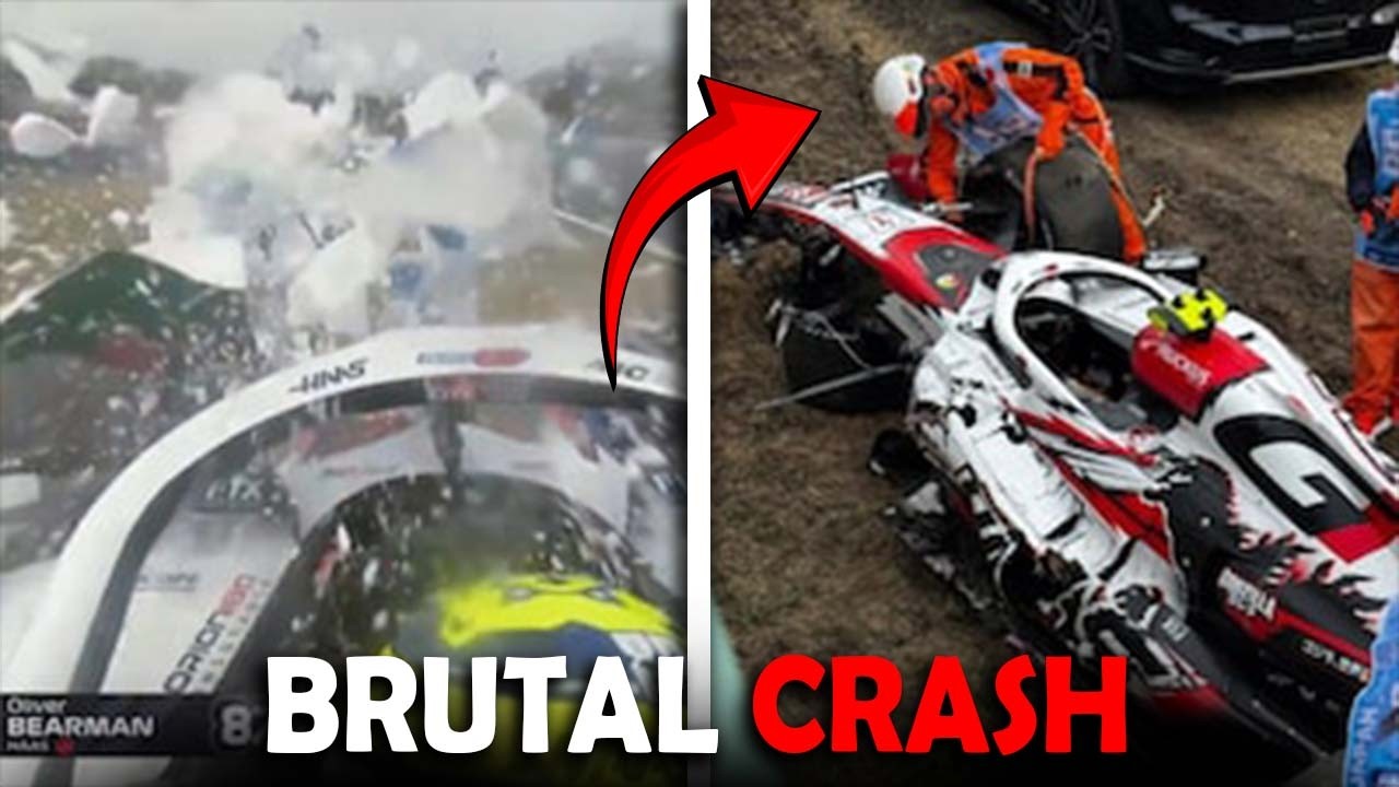 Bearman Crash| at Japanese GP  190mph Spin & Brutal 50G Impact!