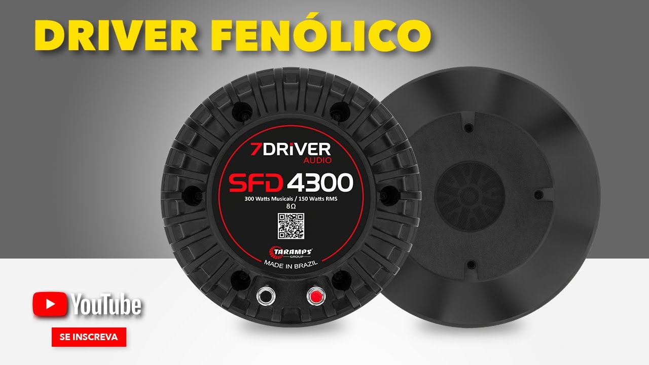Driver Fen&oacute;lico 7Driver 150 watts RMS 300 Watts Musicais SFD4300 | Taramps Group