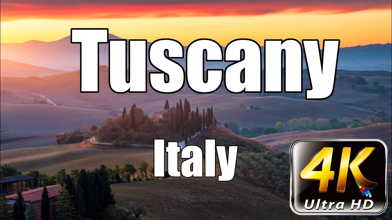 FLYING OVER TUSCANY (4K UHD) Amazing Beautiful Scenery with Relaxing Music | 4K VIDEO ULTRA HD