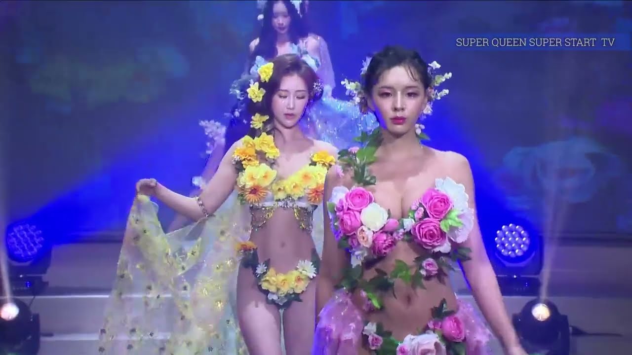 화려한 꽃으로 감싸진 그녀들 [제8회 인터내셔널 슈퍼퀸 광고 패션 모델 콘테스트] Flowery Bikini Show 봄느낌 물씬 꽃으로 장식된 비키니쇼