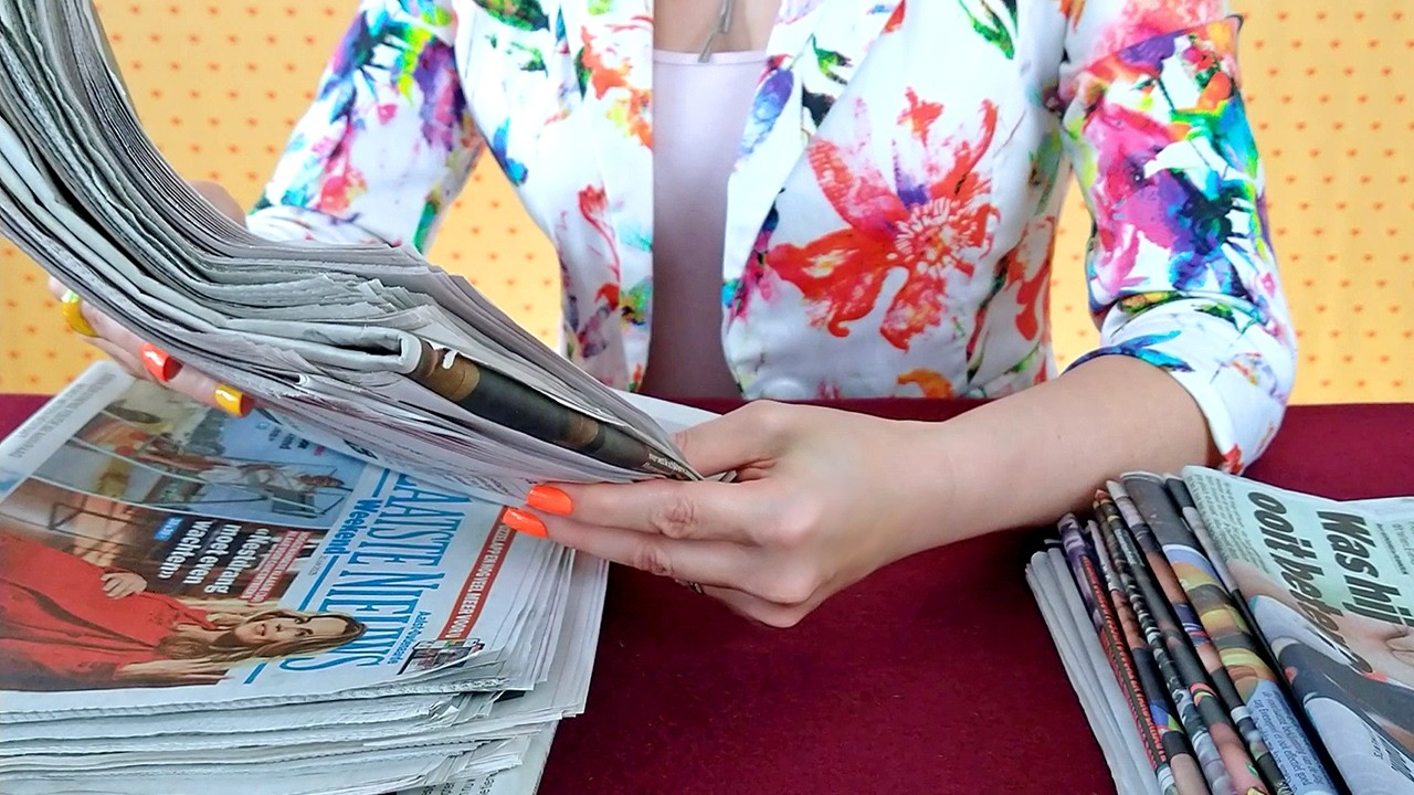 ASMR Sorting Newspapers' Sports Sections (The Final One) • No Talking
