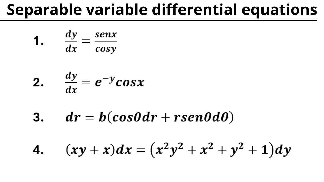 Cómo Resolver Ecuaciones Diferenciales con el Método de Variables Separables