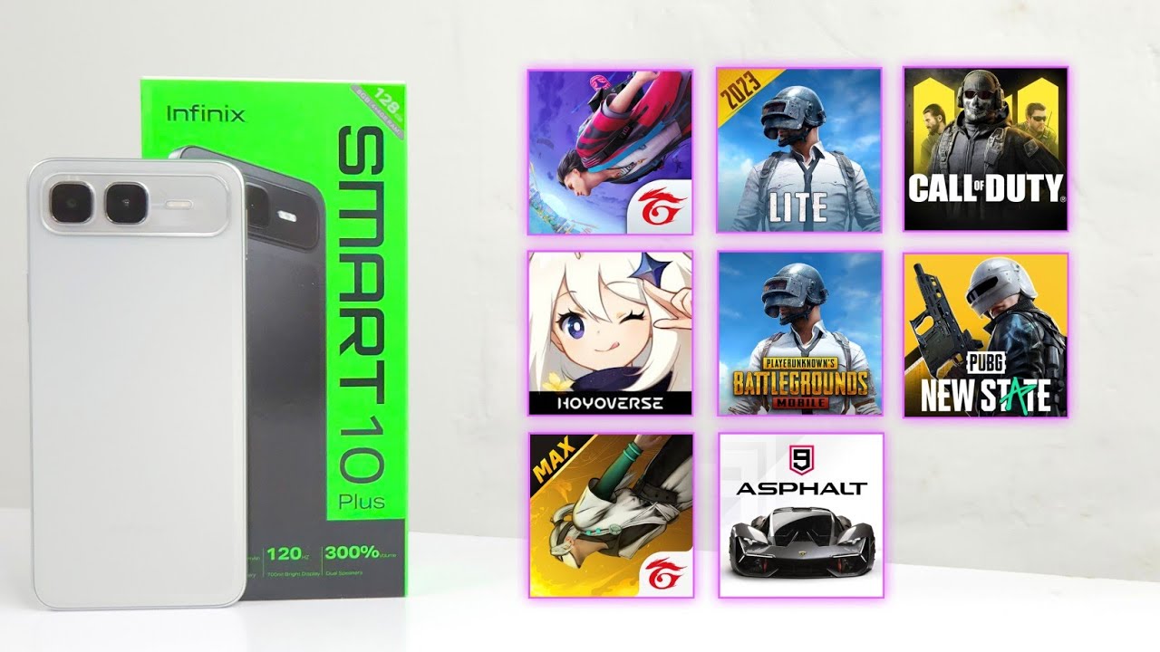 Infinix Smart 10 Plus 8+ Games Test - PUBG/Free Fire/New State/Genshin/Asphalt/Call of Duty 