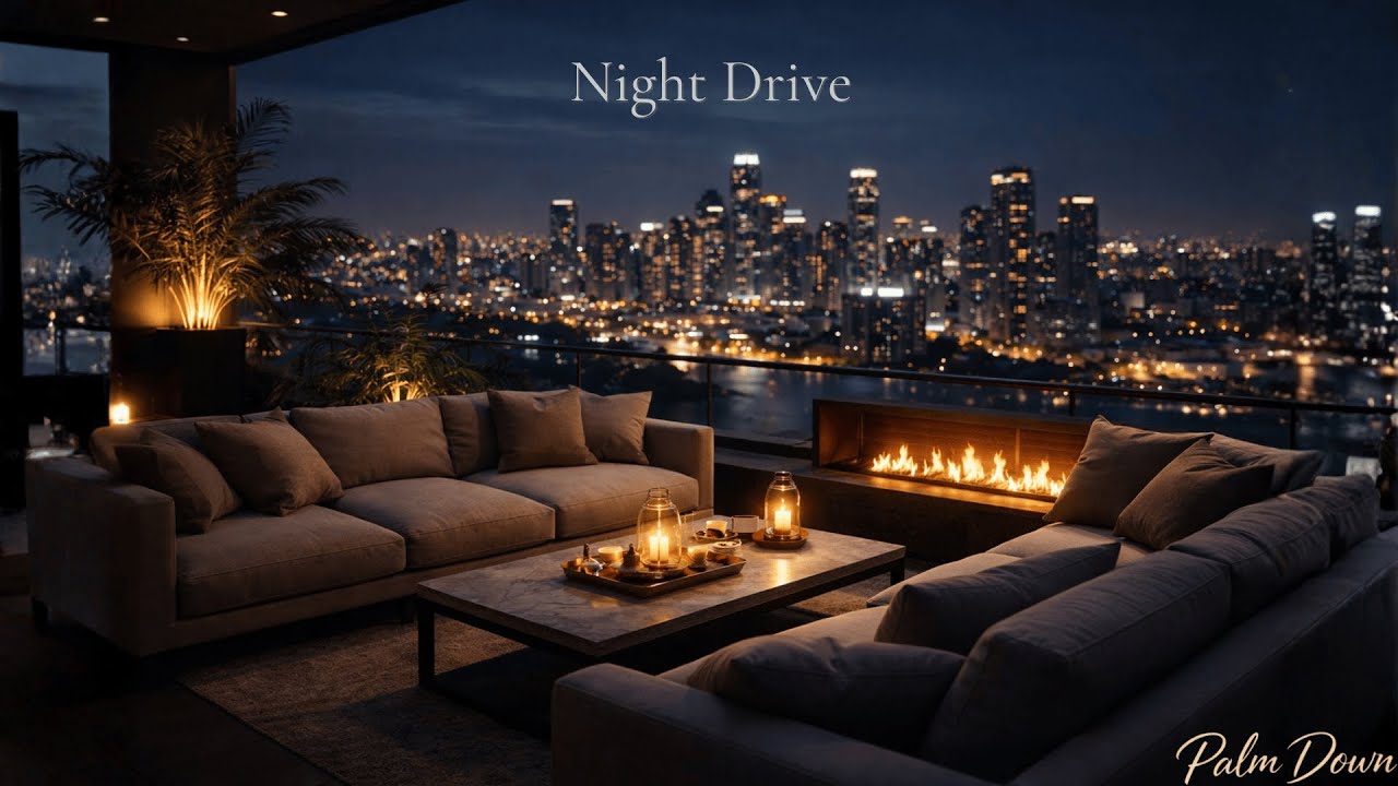 Palm Down – Night Drive | Elegant Lounge Jazz with City Lights Ambience