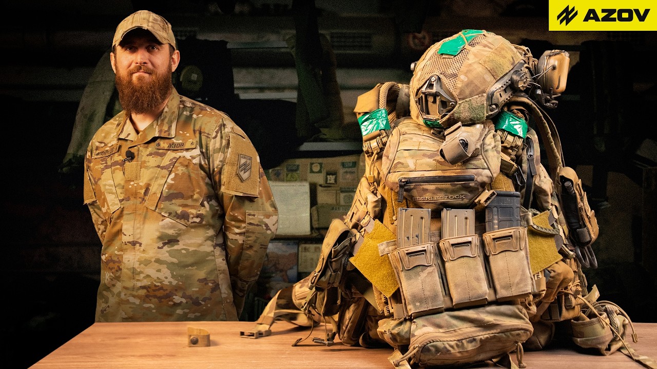 USMC Veteran from Azov Goes Through His Gear Before an Assault