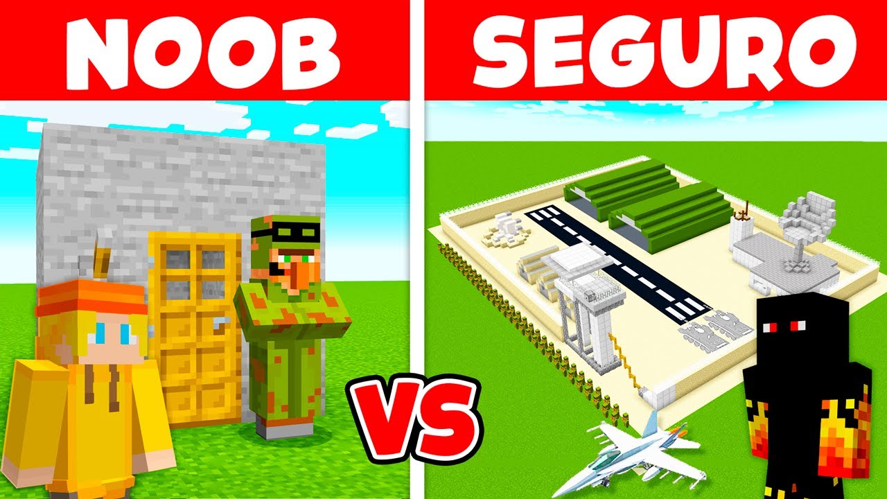 BATALHA DE BASE MILITAR de NOOB e PRO no Minecraft