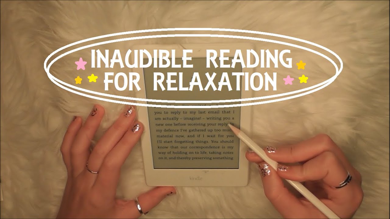 ASMR - INAUDIBLE READING *clicky mouth sounds, word tracing, unintelligible whispers*