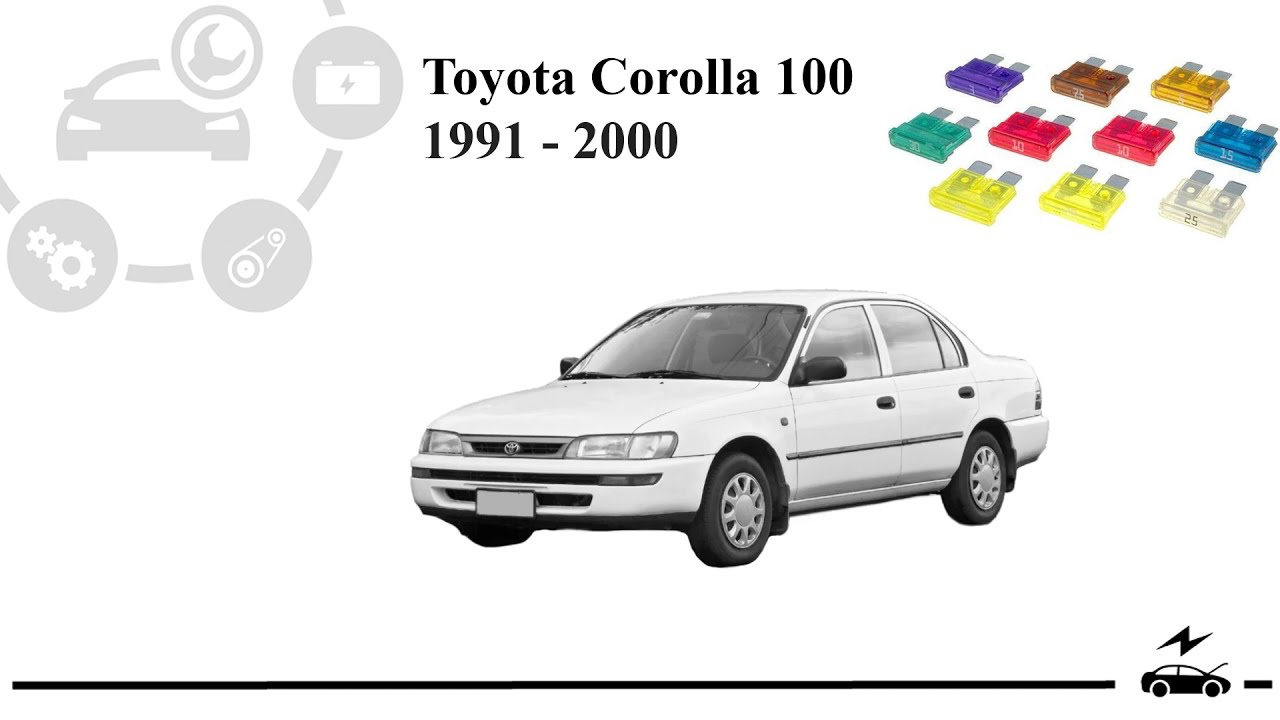 Схема блока предохранителей Toyota Corolla ae 100 и реле с назначением и расположением