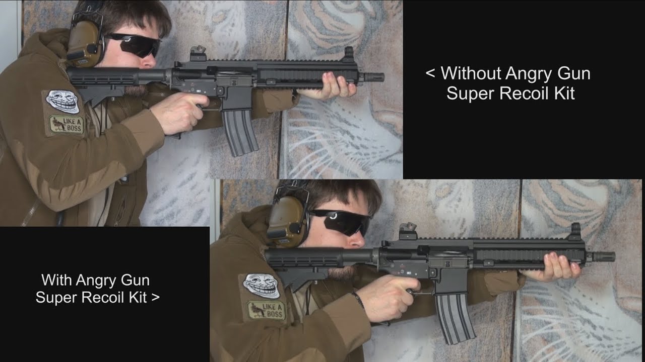 (Airsoft) Angry Gun Super Recoil Kit for WE Gbbr M4 serie - KhanSeb