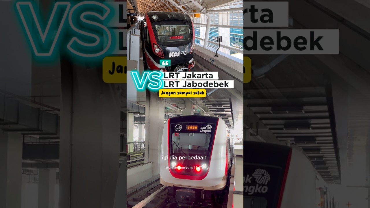 Perbedaan LRT Jakarta dan LRT Jabodebek, jangan sampai salah 😁