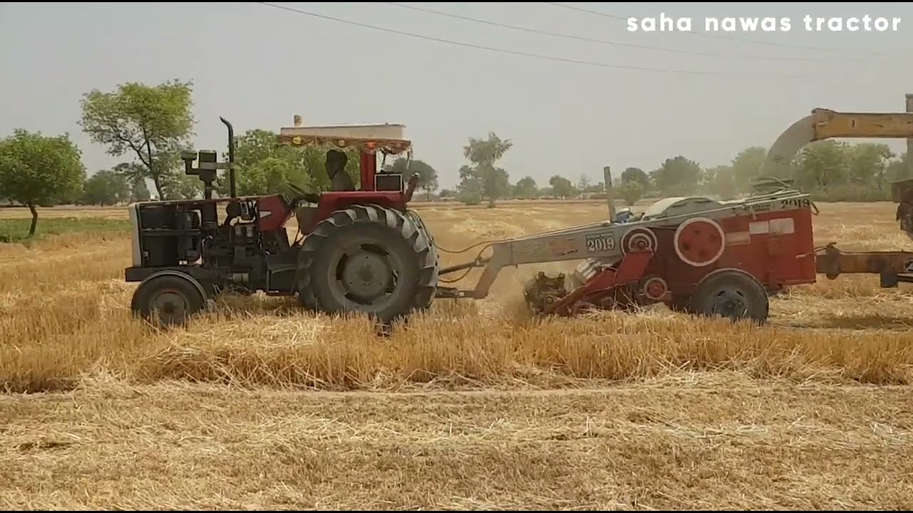 MF 385 Tractor with Straw Reaper Chopper Machines good performance