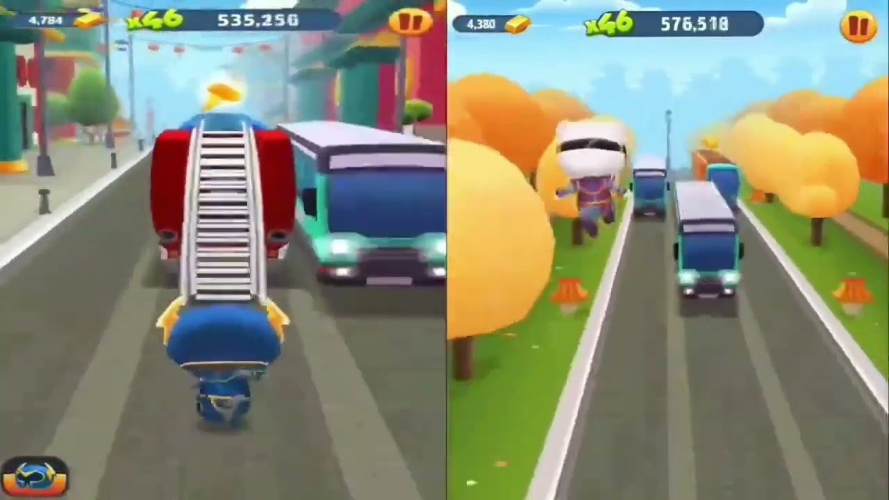 Talking Tom Gold Run Hyper Tom vs Cyber Angela in China Reverse